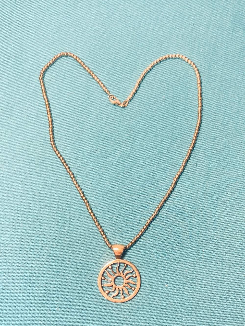 Sterling Silver Sunburst Pendant Necklace